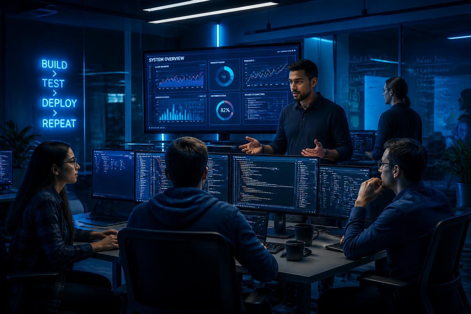 The Nexitron Solutions engineering team collaborating